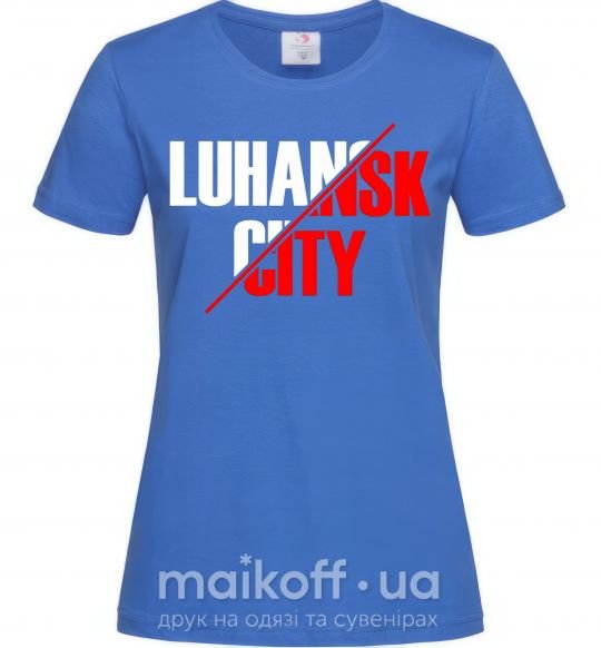 Женская футболка Luhansk city Ярко-синий фото