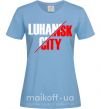 Жіноча футболка Luhansk city Блакитний фото