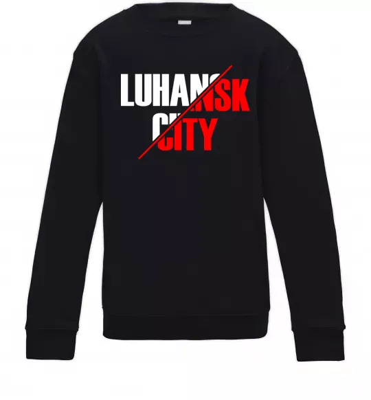 Дитячий світшот Luhansk city Чорний фото