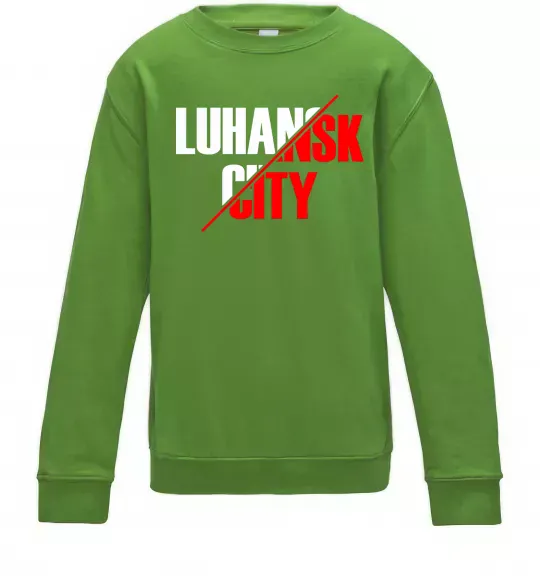 Дитячий світшот Luhansk city Лаймовий фото