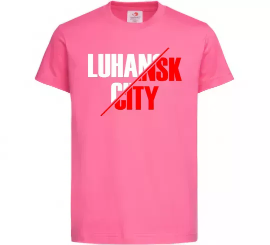 Дитяча футболка Luhansk city Яскраво-рожевий фото