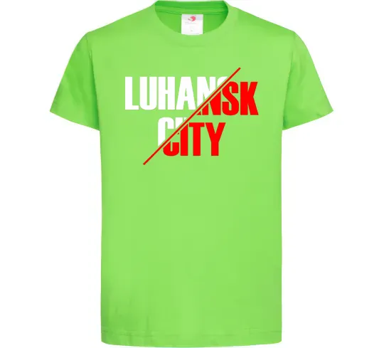Дитяча футболка Luhansk city Лаймовий фото