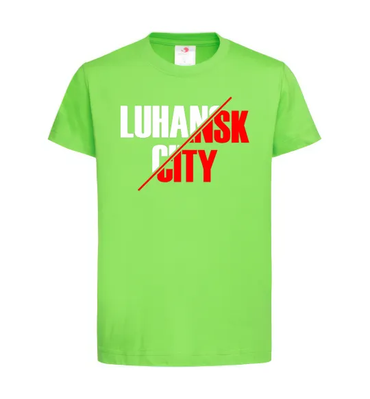 Дитяча футболка Luhansk city Лаймовий фото