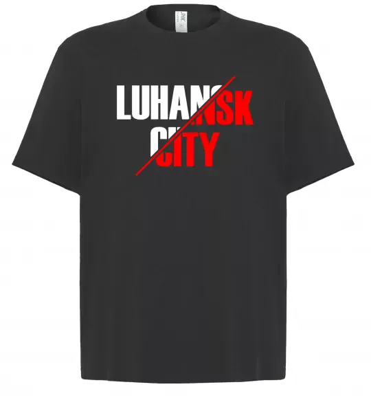 Футболка Оверсайз Luhansk city Черный фото