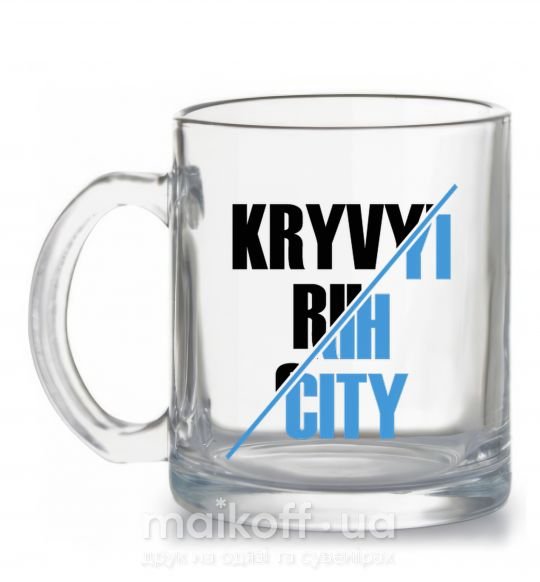 Чашка скляна Kryvyi Rih city Прозорий фото