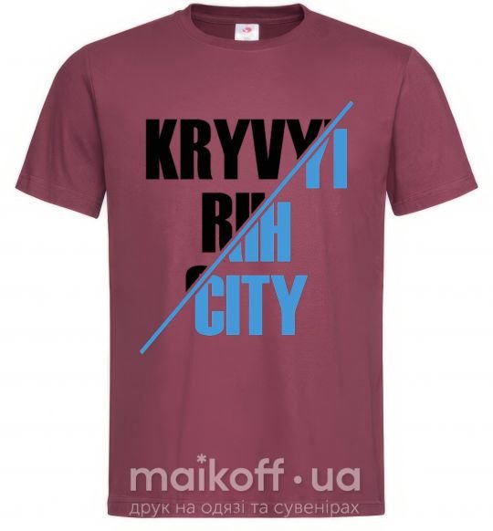Мужская футболка Kryvyi Rih city Бордовый фото