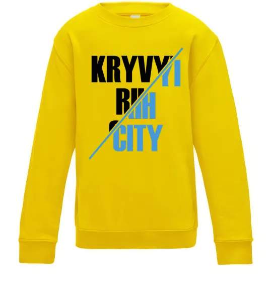 Детский Свитшот Kryvyi Rih city Солнечно желтый фото