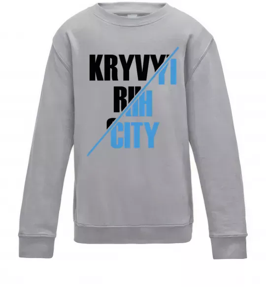 Детский Свитшот Kryvyi Rih city Серый меланж фото