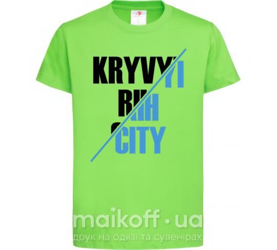 Дитяча футболка Kryvyi Rih city Лаймовий фото