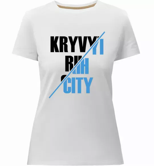 Женская премиум футболка Kryvyi Rih city Белый фото