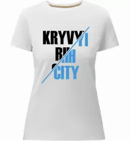 Женская премиум футболка Кривий Ріг найкраще місто України Черный фото