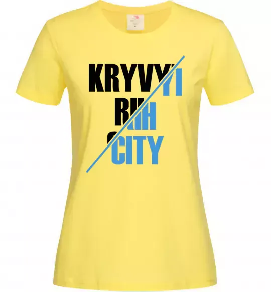Женская футболка Kryvyi Rih city Лимонный фото