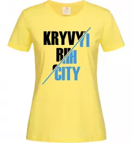 Женская футболка Kryvyi Rih city Лимонный фото