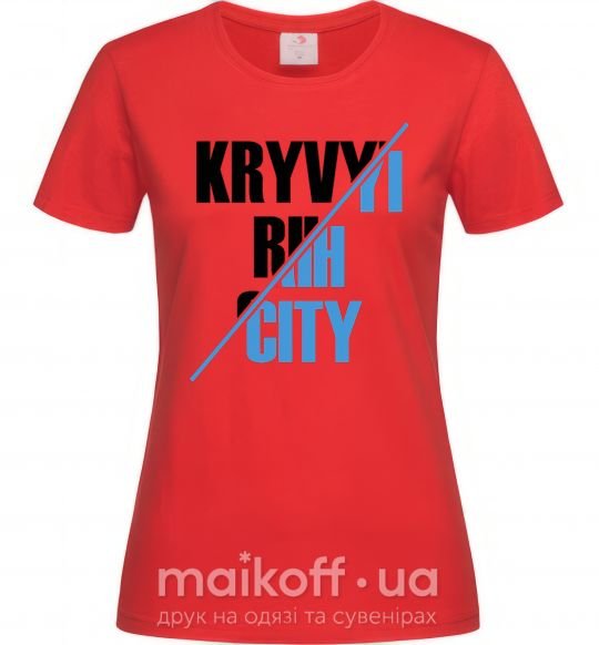 Женская футболка Kryvyi Rih city Красный фото