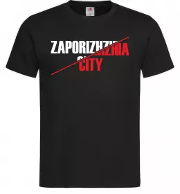 Мужская футболка Zaporizhzhia city Черный фото
