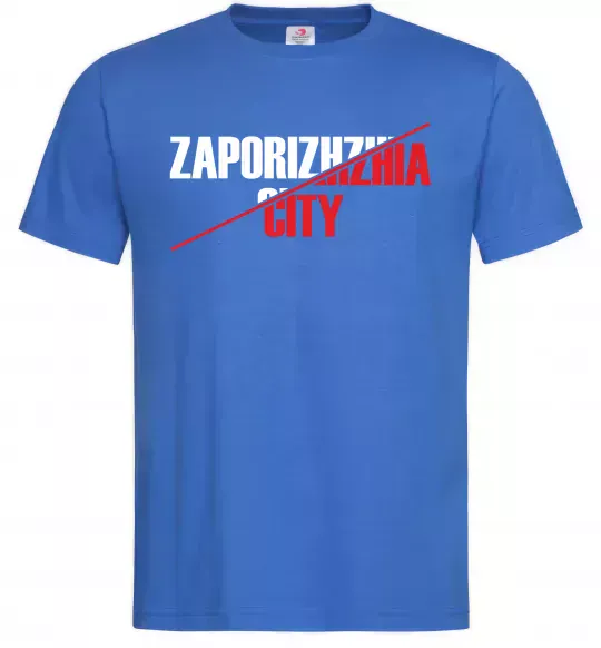 Мужская футболка Zaporizhzhia city Ярко-синий фото