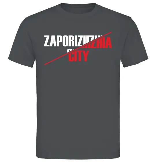 Мужская футболка Zaporizhzhia city Графит фото