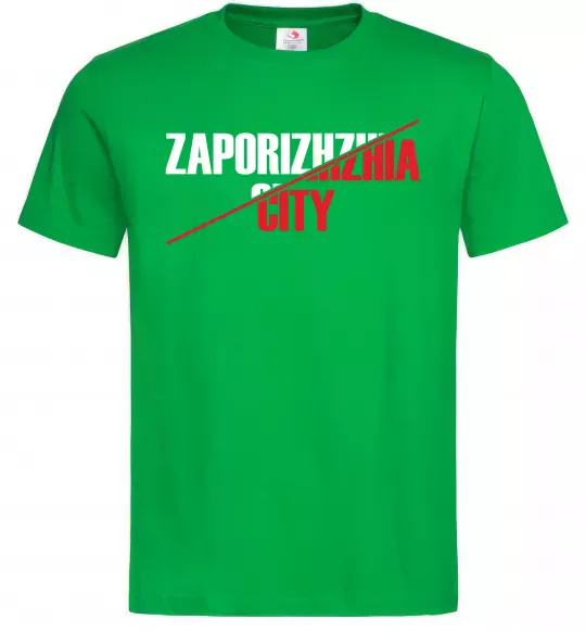 Мужская футболка Zaporizhzhia city Зеленый фото
