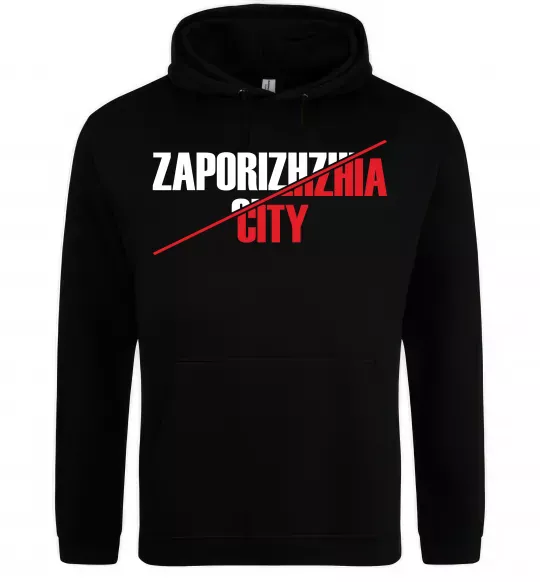 Женская толстовка (худи) Zaporizhzhia city Черный фото