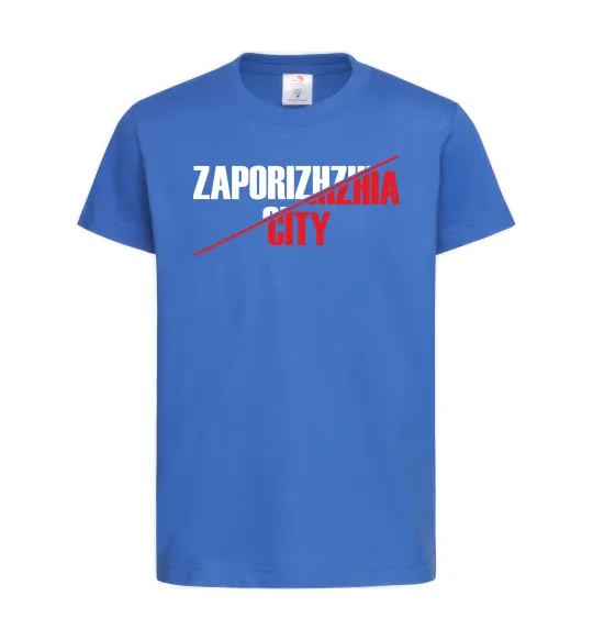 Детская футболка Zaporizhzhia city Ярко-синий фото