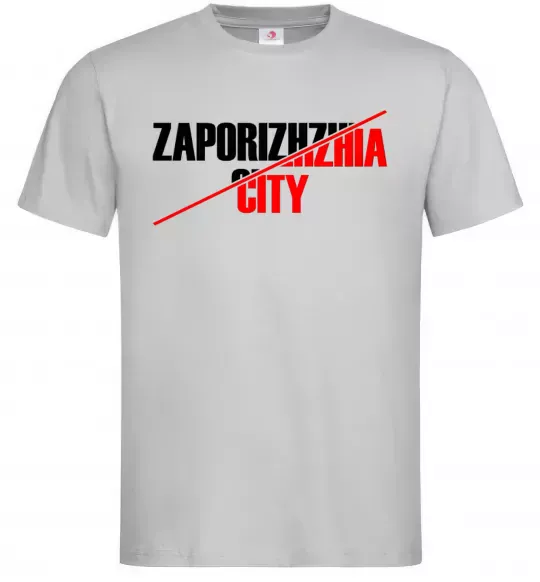 Мужская футболка Zaporizhzhia city Серый фото