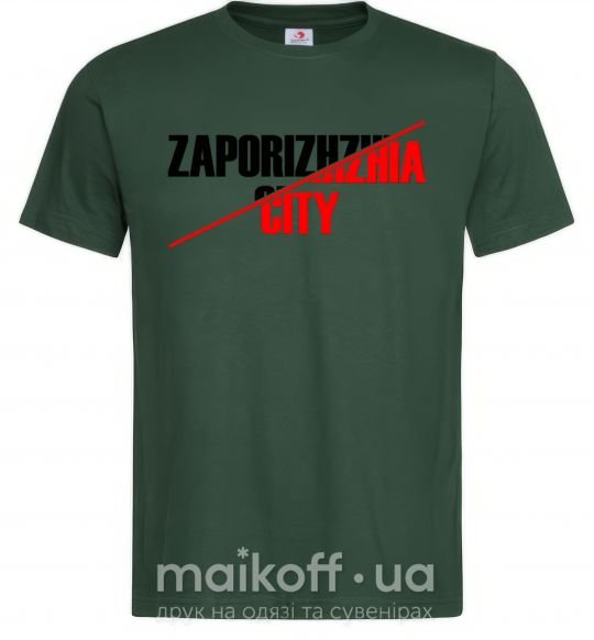 Мужская футболка Zaporizhzhia city Темно-зеленый фото