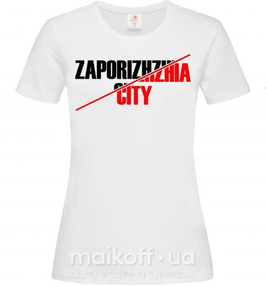 Жіноча футболка Zaporizhzhia city Білий фото