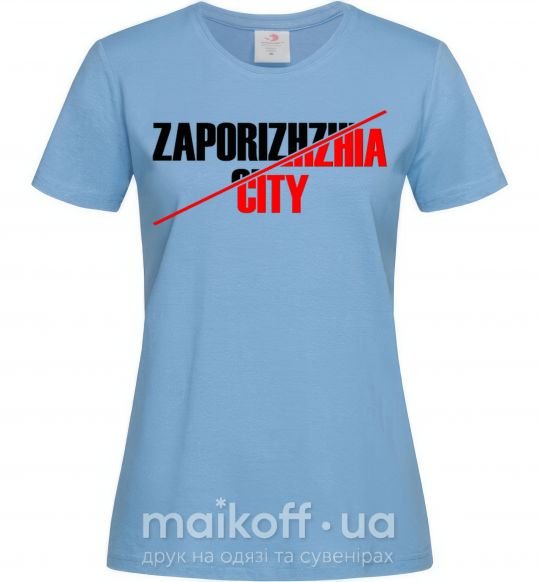 Жіноча футболка Zaporizhzhia city Блакитний фото