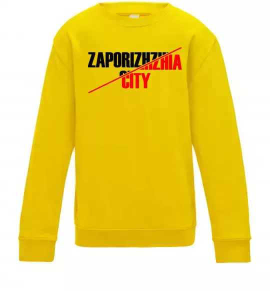 Детский Свитшот Zaporizhzhia city Солнечно желтый фото