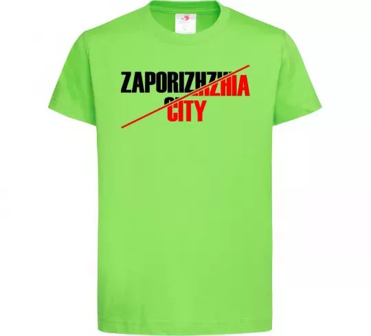 Дитяча футболка Zaporizhzhia city Лаймовий фото