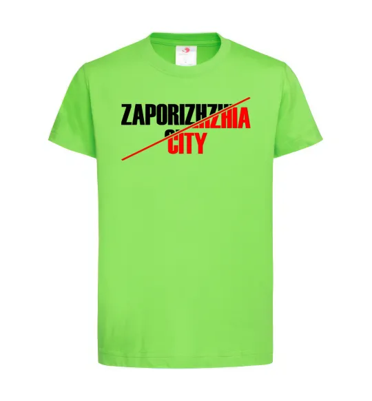 Детская футболка Zaporizhzhia city Лаймовый фото