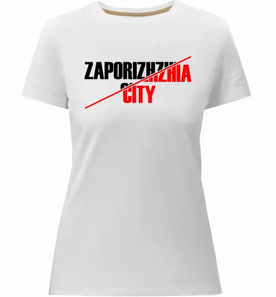 Женская премиум футболка Zaporizhzhia city Белый фото