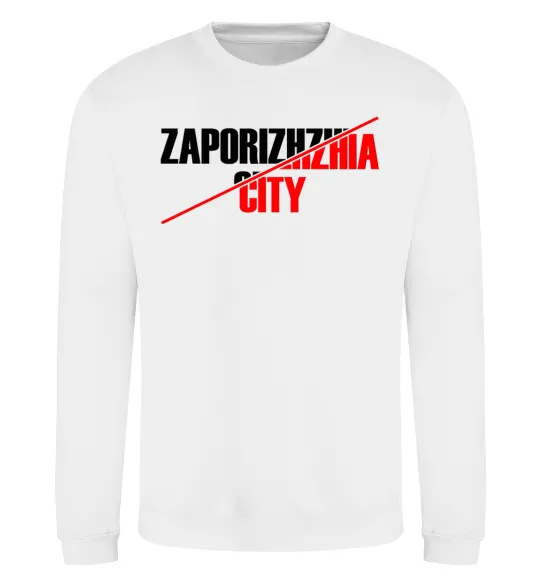 Свитшот Zaporizhzhia city Белый фото