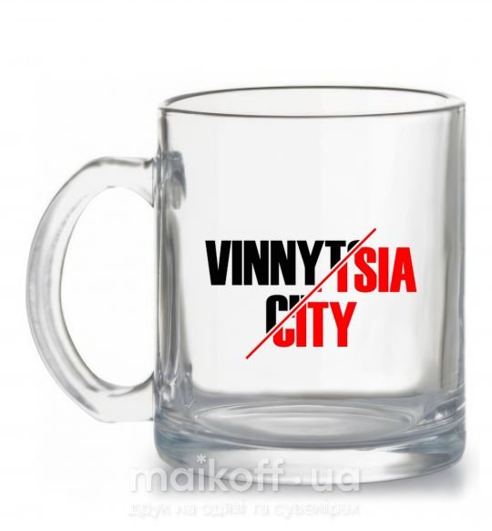 Чашка стеклянная Vinnytsia city Прозрачный фото