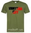 Чоловіча футболка Vinnytsia city Оливковий фото