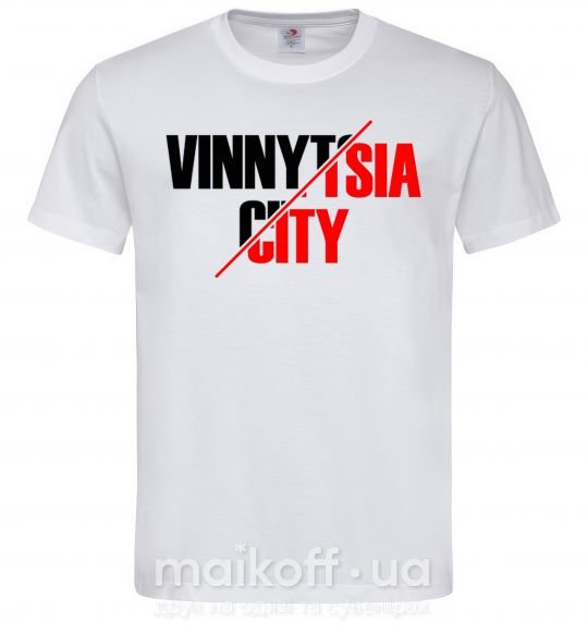 Мужская футболка Vinnytsia city Белый фото
