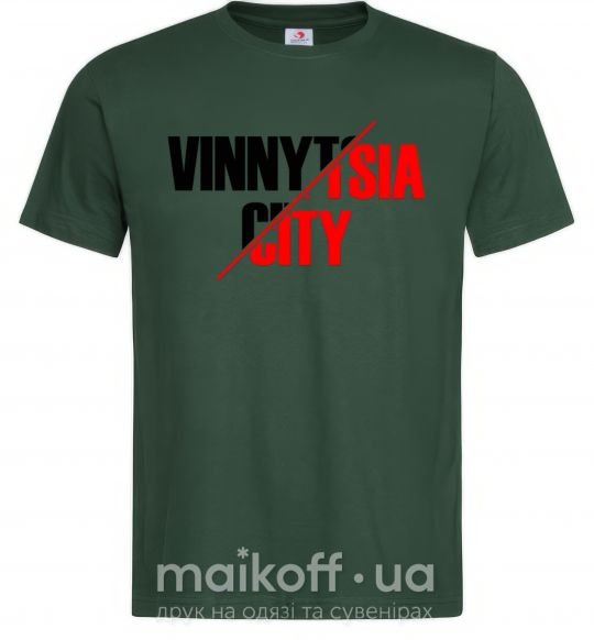 Мужская футболка Vinnytsia city Темно-зеленый фото