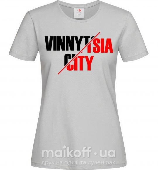 Женская футболка Vinnytsia city Серый фото