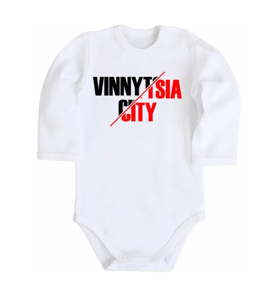 Детский боди Vinnytsia city Белый фото