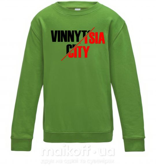 Дитячий світшот Vinnytsia city Лаймовий фото