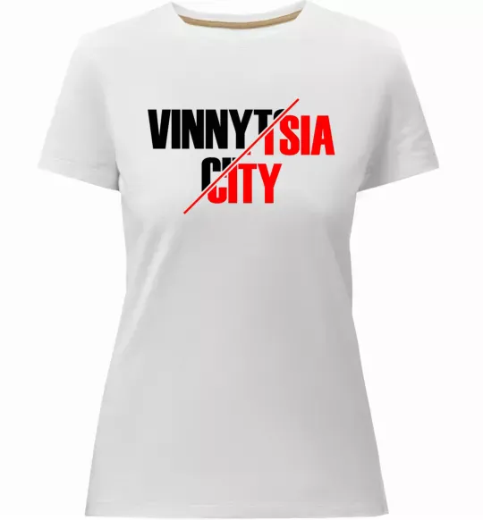 Женская премиум футболка Vinnytsia city Белый фото