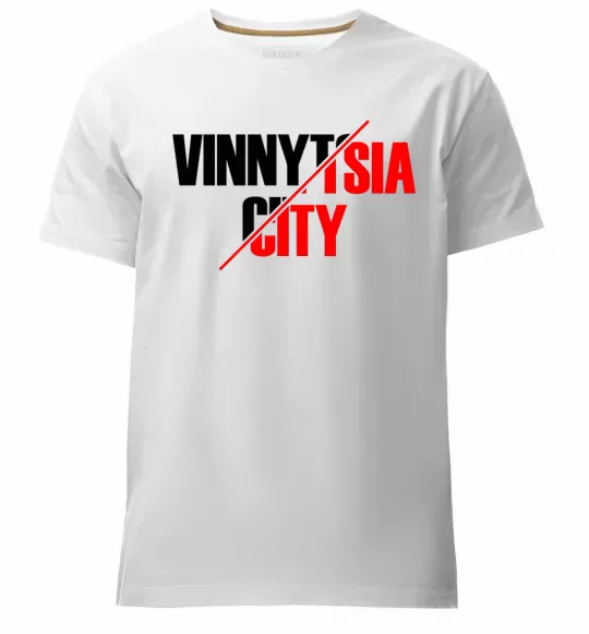 Мужская премиум футболка Vinnytsia city Белый фото