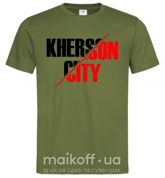 Чоловіча футболка Kherson city Оливковий фото