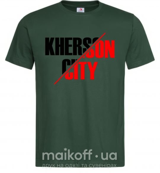 Мужская футболка Kherson city Темно-зеленый фото