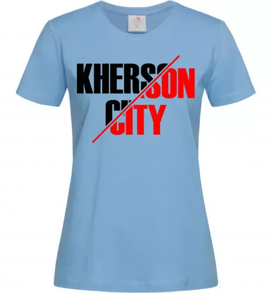 Женская футболка Kherson city Голубой фото