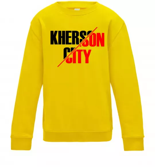 Дитячий світшот Kherson city Сонячно жовтий фото