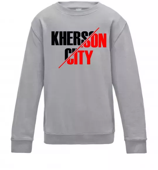 Дитячий світшот Kherson city Сірий меланж фото