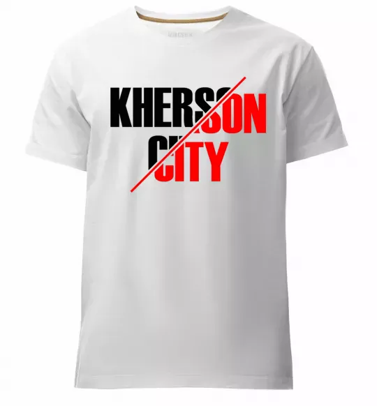 Чоловіча преміум футболка Kherson city Білий фото