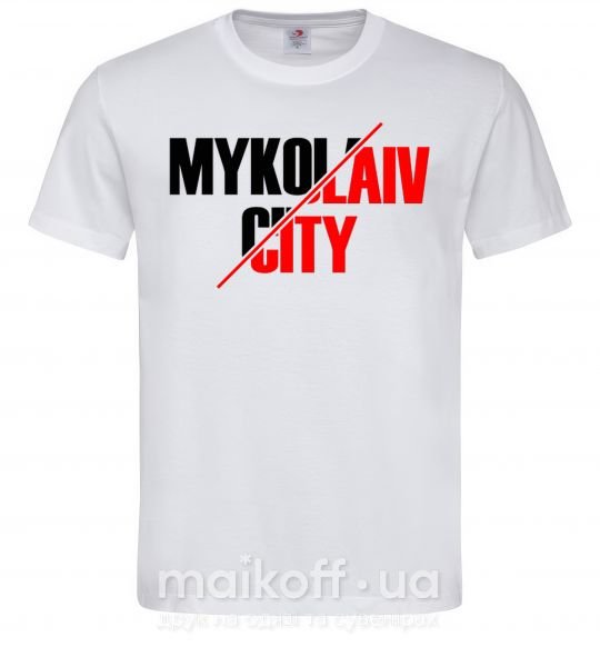 Мужская футболка Mykolaiv city Белый фото