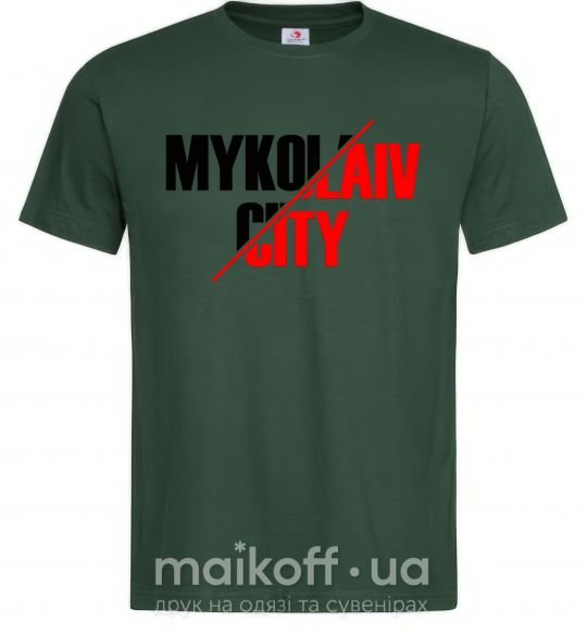 Мужская футболка Mykolaiv city Темно-зеленый фото